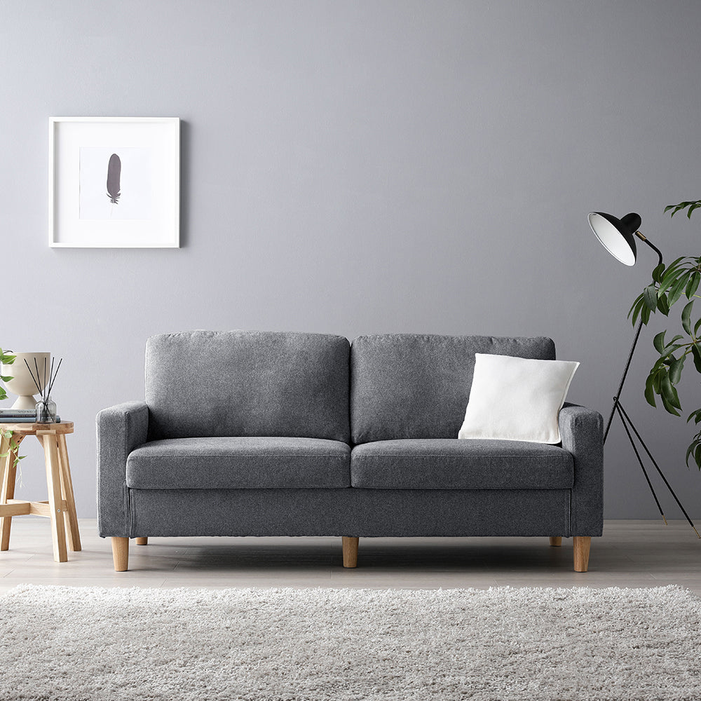 2.5人掛け ナイトグレー ナチュラル脚