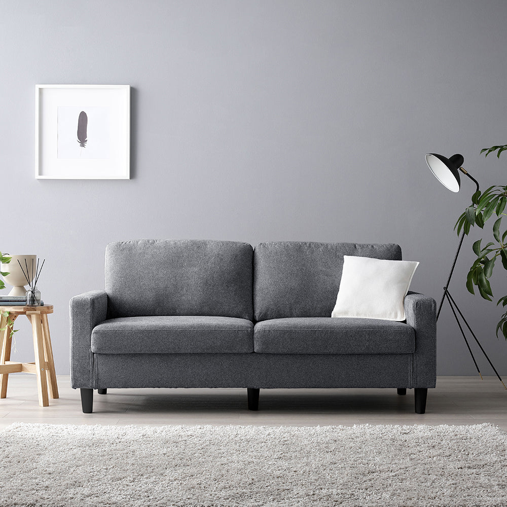 2.5人掛け ナイトグレー ブラック脚