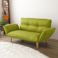 日本製 リクライニングソファ『Coroli コロリ』 2人掛け単品 ダリアン生地 グリーン
