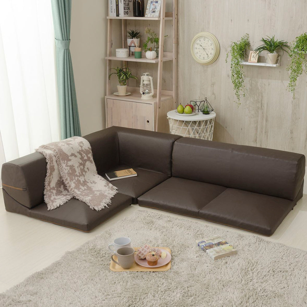 PVC レザー ブラウン