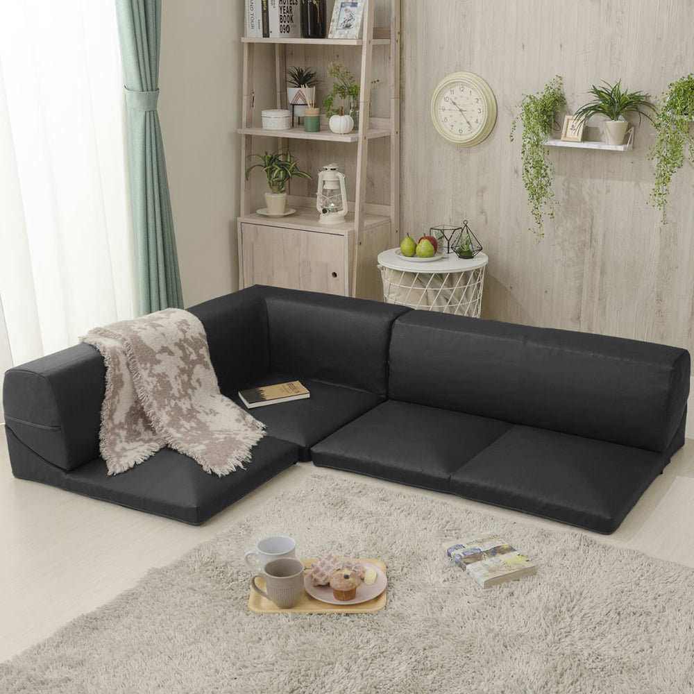 PVC レザー ブラック