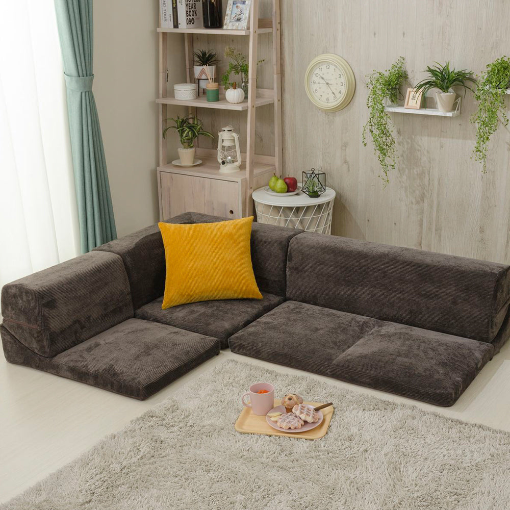 コールテン生地 グレー