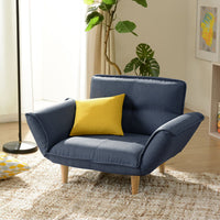 日本製 リクライニングソファ『Coroli コロリ』 1人掛け単品 タスク生地 ネイビー