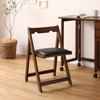 デスクがたためる 多機能収納 チェア単品 ブラウン