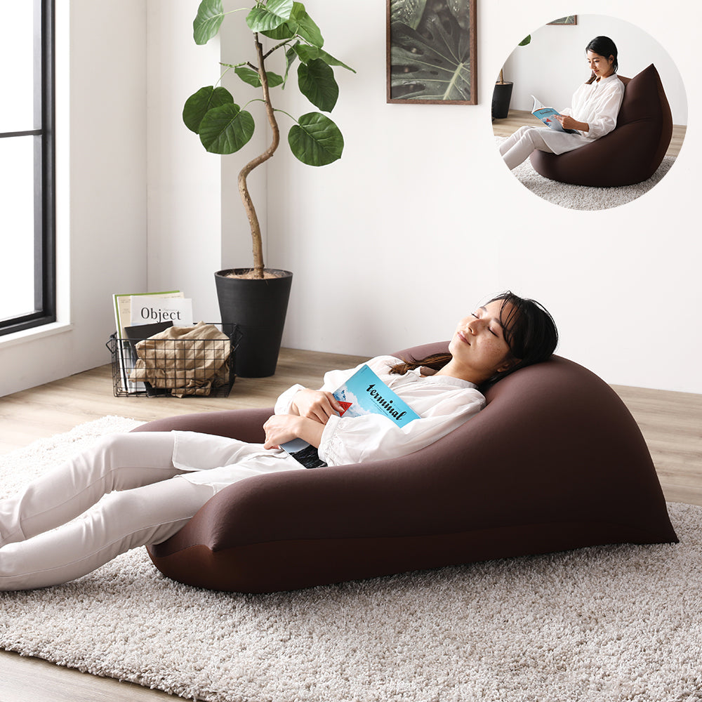 ブラウン ビーズクッション