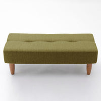 ダイニングソファ ベンチ グリーン(ファブリック)