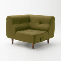 ダイニングソファ コーナーソファ グリーン(ファブリック)