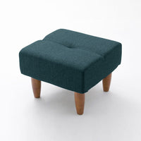 ダイニングソファ オットマン ネイビー(ファブリック)