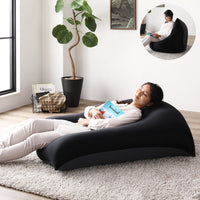 日本製 特大ビーズクッション ブラック