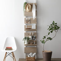 ウォールラック 突っ張り棚 幅40cm ナチュラル