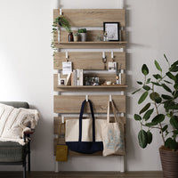 ウォールラック 突っ張り棚 幅80cm ナチュラル