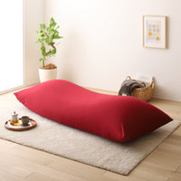 からだを包み込む なめらかビーズクッション ビッグ 単品 レッド