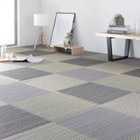い草 ラグ カーペット 抗菌防臭 【団地間】 グレー 団地間8畳(約340×340cm) 裏貼りあり