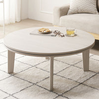 両面使えるシンプルこたつローテーブル単品 円(直径85cm) ホワイトウォッシュ