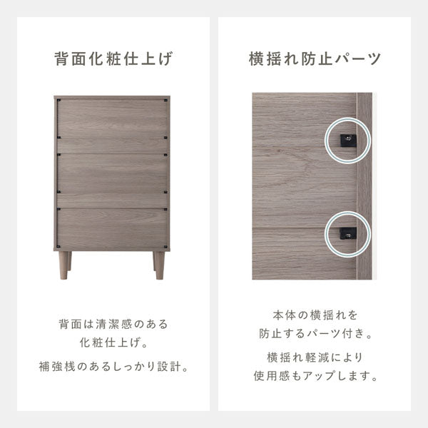 背面化粧仕上げ/横揺れ防止パーツ