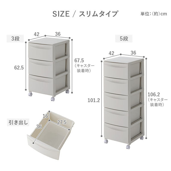 スリムタイプ サイズ詳細