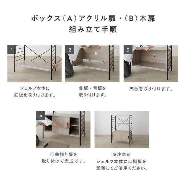 ボックス(A)アクリル扉・ボックス(B)木扉 組み立て手順