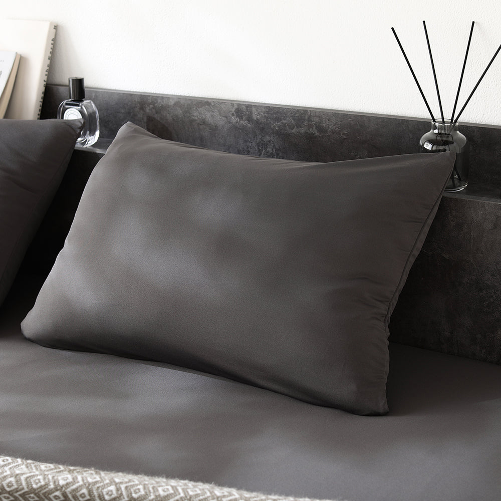 のびのび枕カバー 単品 素材(すべすべニット) 『Palmoa パルモア』 チャコールグレー