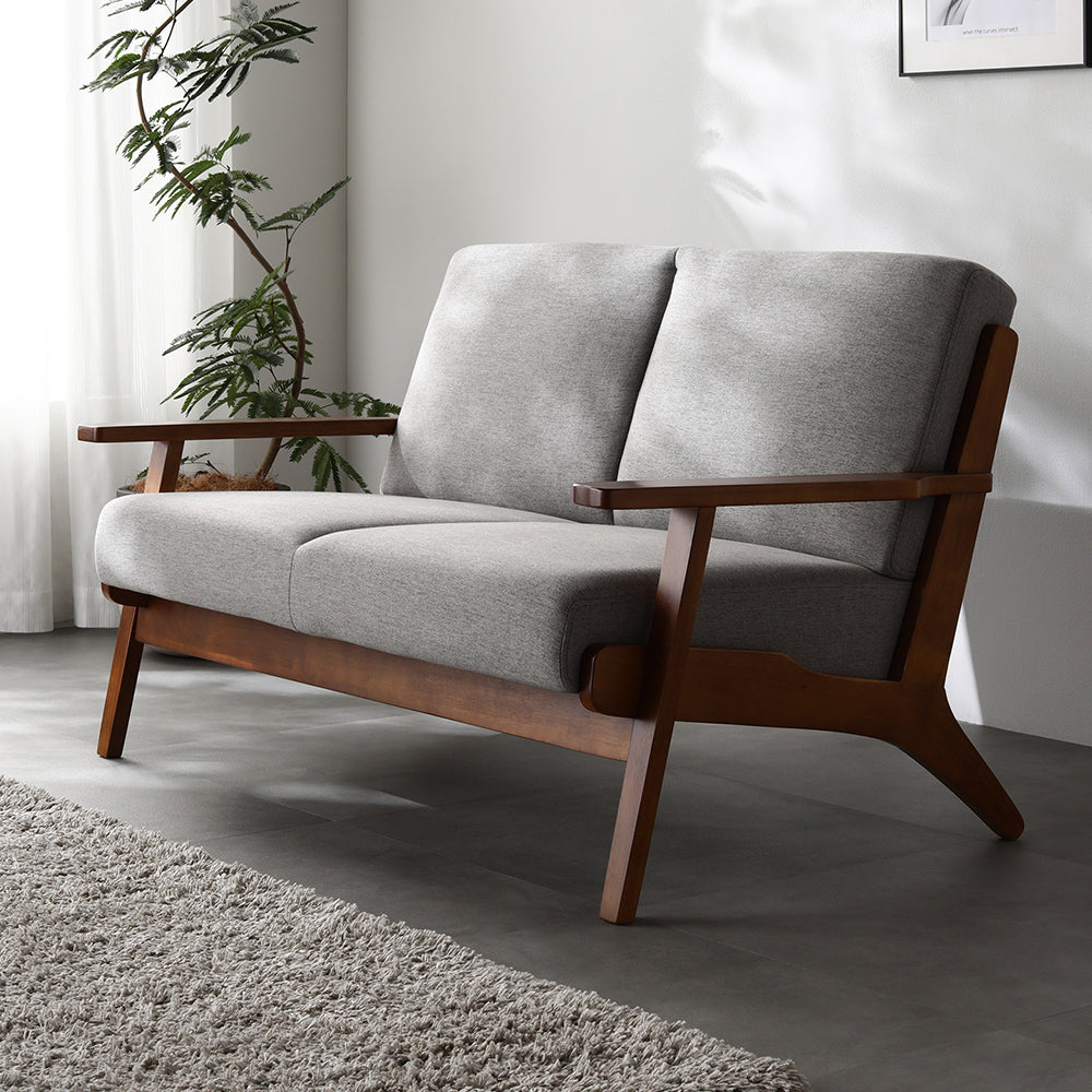 2人掛け グレー