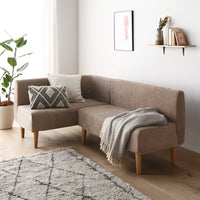 ダイニングソファ 日本製 コーナーソファ2点セット(左コーナー+2人掛け) コーデュロイベージュ