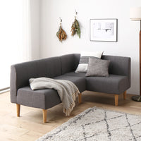 ダイニングソファ 日本製 コーナーソファ2点セット(右コーナー+2人掛け) アッシュグレー