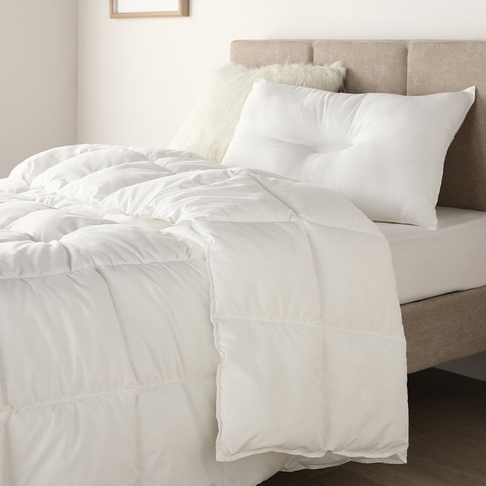 2点セット 枕+パールダウン掛け布団 シングル ホワイト