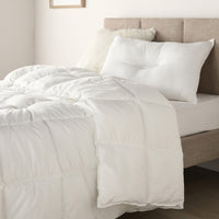 2点セット 枕+パールダウン掛け布団 シングル ホワイト