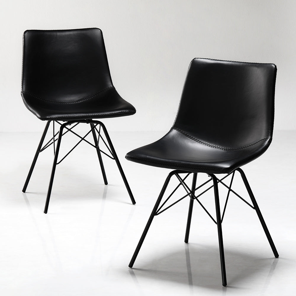 レギュラータイプ チェア単品(2脚組) ブラック