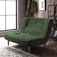 日本製 リクライニング ハイバックソファ 2人掛け単品 コーデュロイ生地 モスグリーン