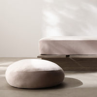 のびのび暖かベロア 寝具セット『Velmoa ベルモア』ボックスシーツ+もっちり丸クッション 単身サイズ モカグレージュ