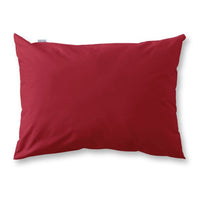 綿100% 天然シルク成分配合 国産寝具 ピローケース 単品 レッド×ローズピンク