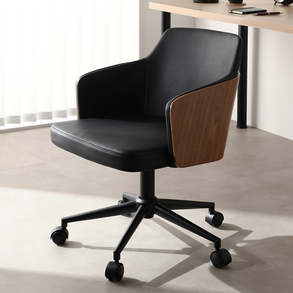 回転 昇降式デスクチェア ブラック