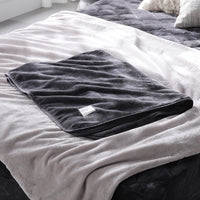 あったかフランネル ブランケット『toromofu トロモフ』チャコールグレー