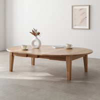 オーバルエクステンションテーブル 『Elden エルデン』 高さ約35cm ナチュラル