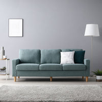 3人掛け 洗える着替えソファ『&NAME アンドネーム』ダスティブルー