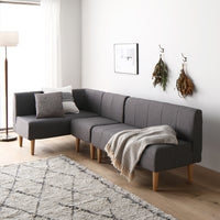 ダイニングソファ 日本製 コーナーソファ3点セット(左コーナー+2人掛け+1人掛け) アッシュグレー