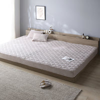 ファミリーサイズ あったかフランネル 寝具セット『toromofu トロモフ』ボックスシーツ+枕カバー グレージュ