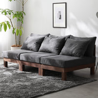 あぐらがかけるユニットソファ『Sven スヴェン』3人掛けソファ単品 グレー