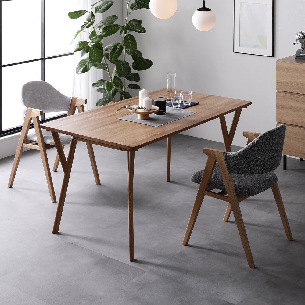 デザインダイニングセット 『D. ディードット』 3点セット ミックスカラー(アッシュグレー+ライトグレー)