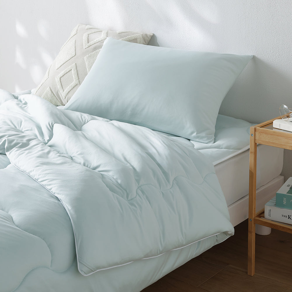 とろとろニット 掛け3点セット 『Mermin マーミン』 掛け布団+枕+枕カバー ミント