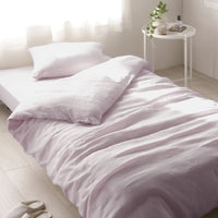 ふんわり ダブルガーゼ 抗菌防臭加工 綿100% マットレス用カバー3点セット シングル ラベンダー