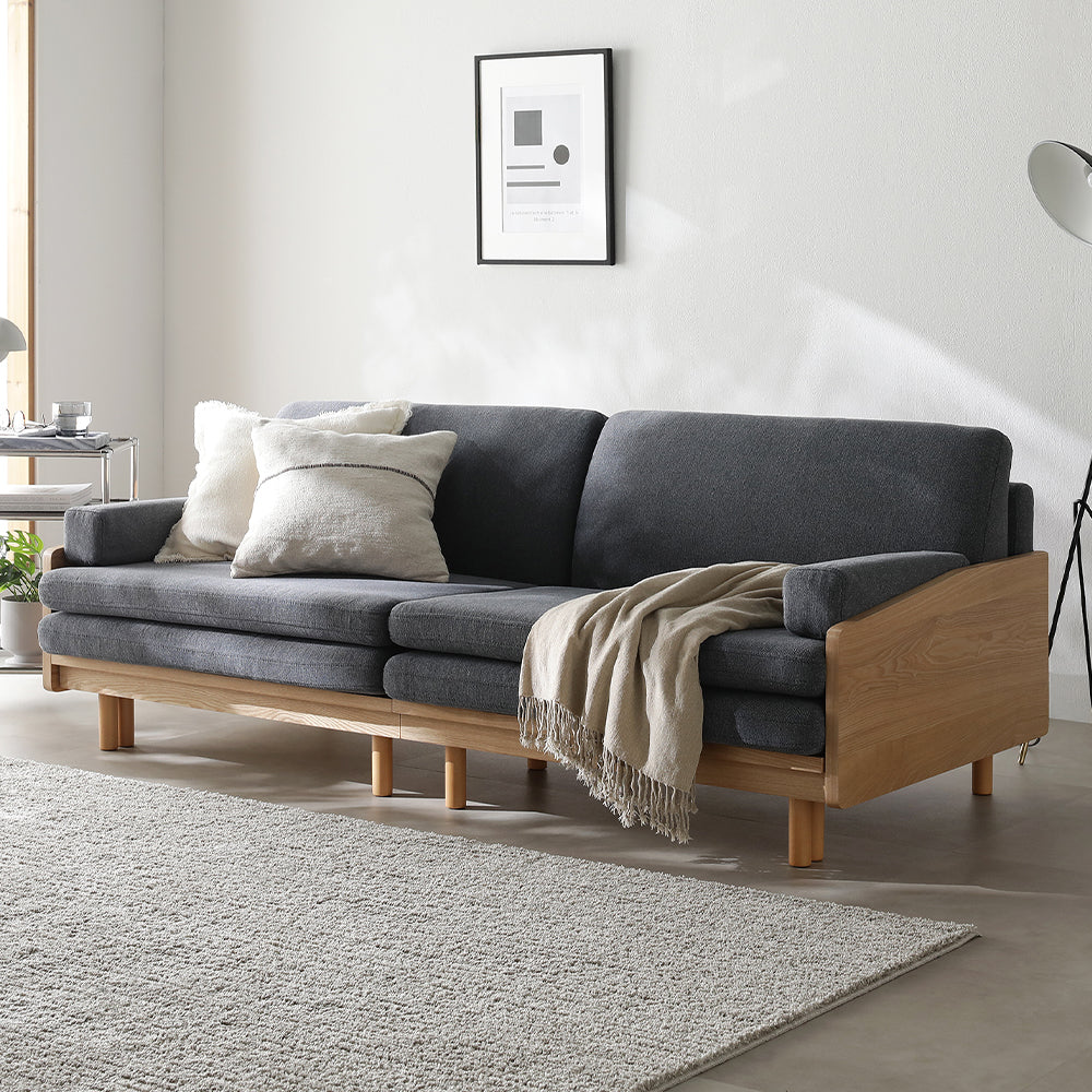 スライドソファベッド『Reinum レイナム』 3人掛け ダークグレー