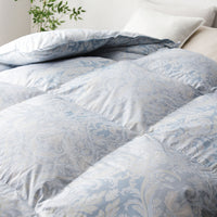 日本製 羽毛掛け布団 ダウン率75% 300dp リサイクルダウン 抗菌・防臭・防ダニ ブルー