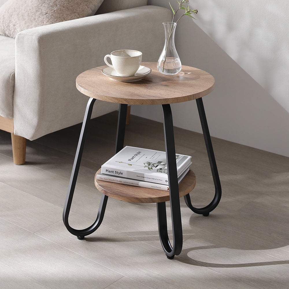 ローテーブル(ラウンドタイプ)『LUTON ルトン』 単品 直径40cm ラスティックナチュラル