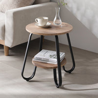 ローテーブル(ラウンドタイプ)『LUTON ルトン』 単品 直径40cm ラスティックナチュラル