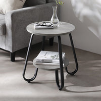 ローテーブル(ラウンドタイプ)『LUTON ルトン』 単品 直径40cm ストーングレー