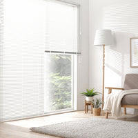 日本製 遮熱 アルミブラインド 無地 幅80cm (カーテンレール対応可) クリームホワイト