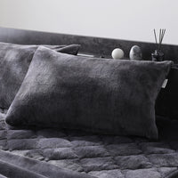 あったかフランネル 枕カバー『toromofu トロモフ』チャコールグレー