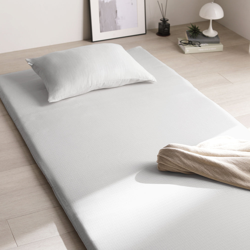 ふんわり ダブルガーゼ 抗菌防臭加工 綿100% 敷布団カバー 単品・グレー