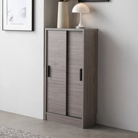 引き戸 キャビネット カウンター下収納 『Ecart エカート』 約幅45×奥行21cm グレージュ